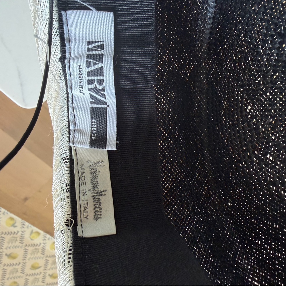 Marni/Neiman Marcus Off-white/ Black fancy hat - Picture 4 of 8